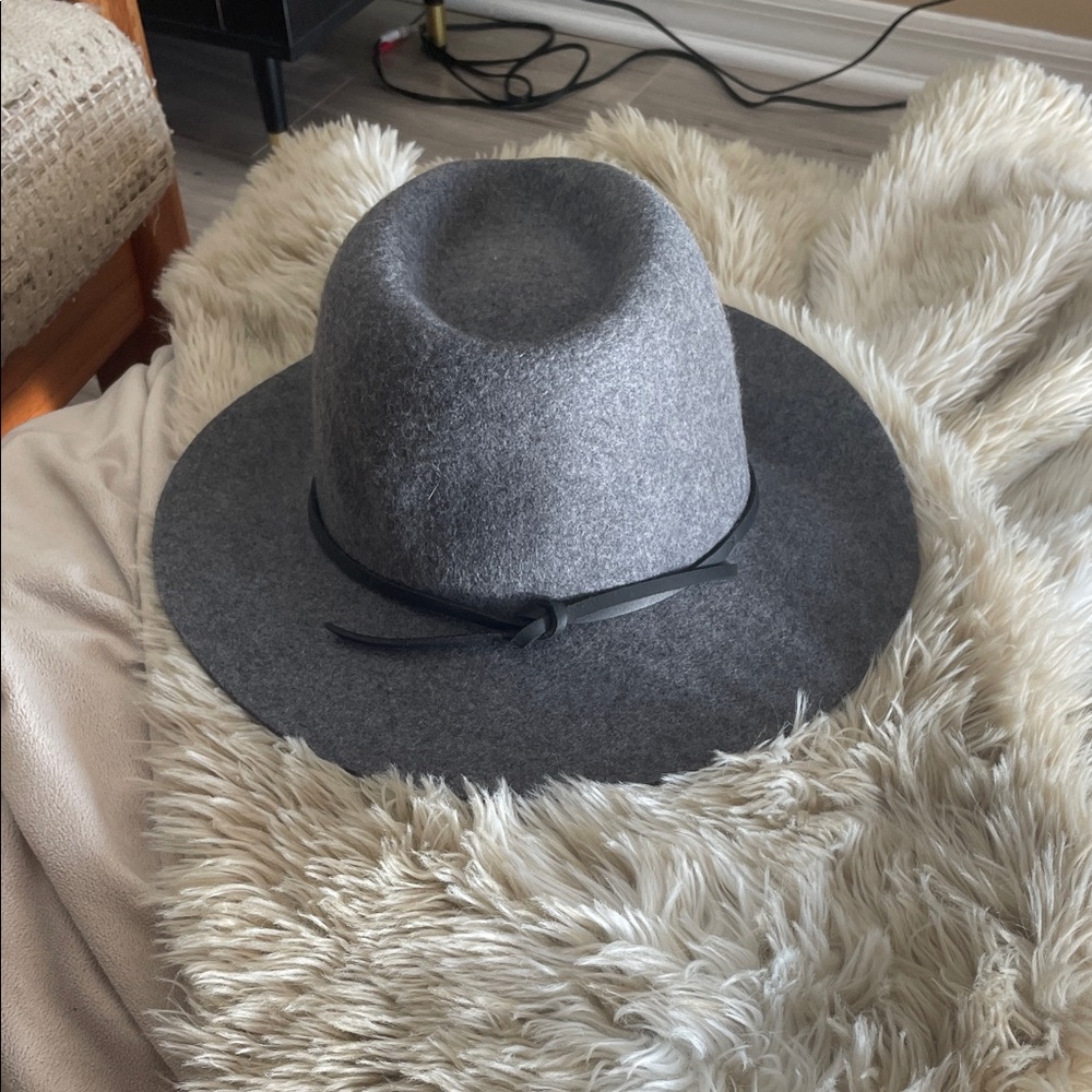 Brixton Gray Wool Fedora Hat
